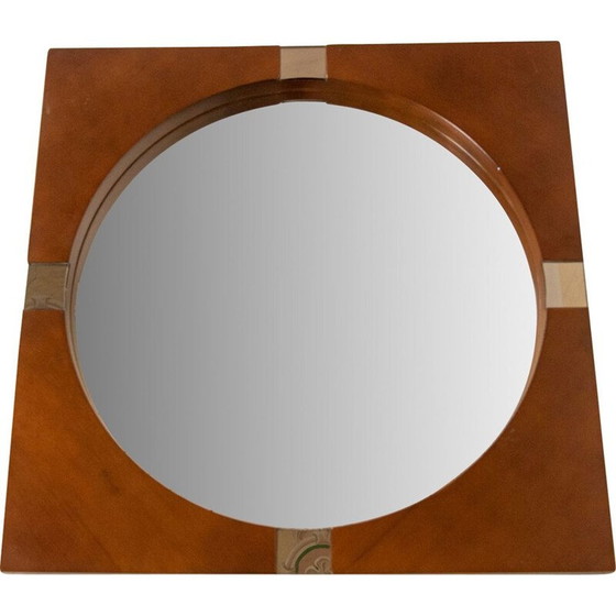 Image 1 of Miroir mural vintage en teck, années 1970