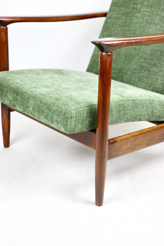 Image 1 of Fauteuil Vintage Vert Olive Gfm-142