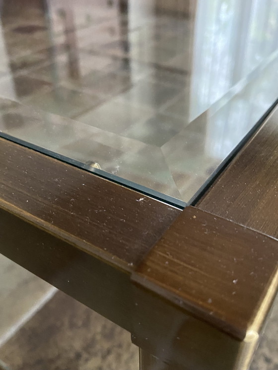 Image 1 of Table basse avec verre à facettes