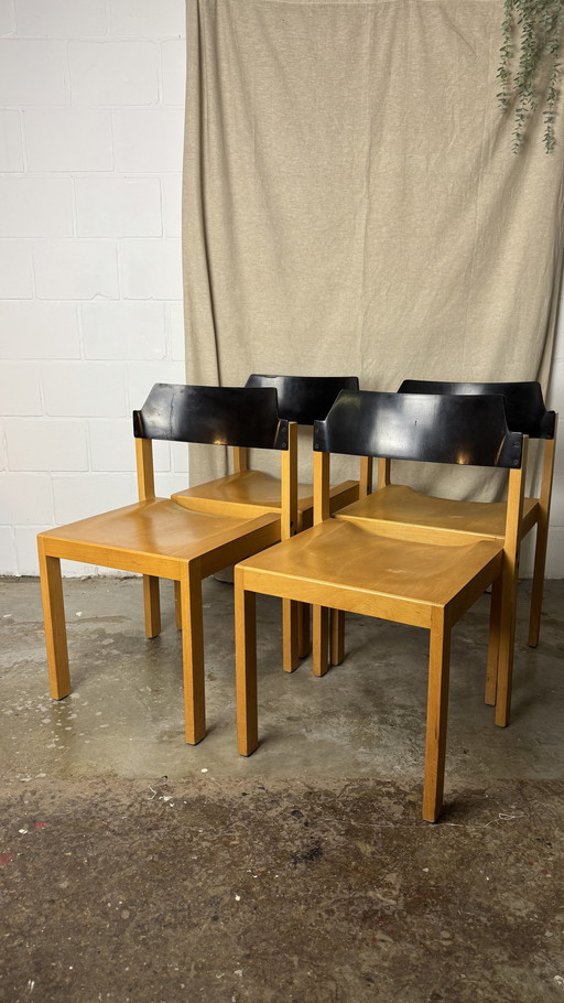 4X Chaise Vintage empilable