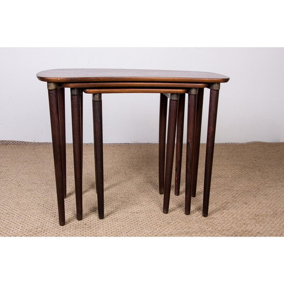 Image 1 of Tables gigognes vintage "haricots" en palissandre, Danemark 1960