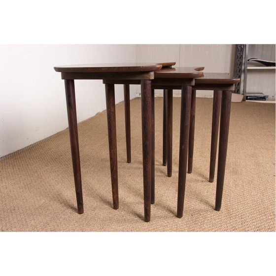 Image 1 of Tables gigognes vintage "haricots" en palissandre, Danemark 1960