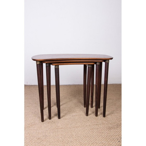 Image 1 of Tables gigognes vintage "haricots" en palissandre, Danemark 1960