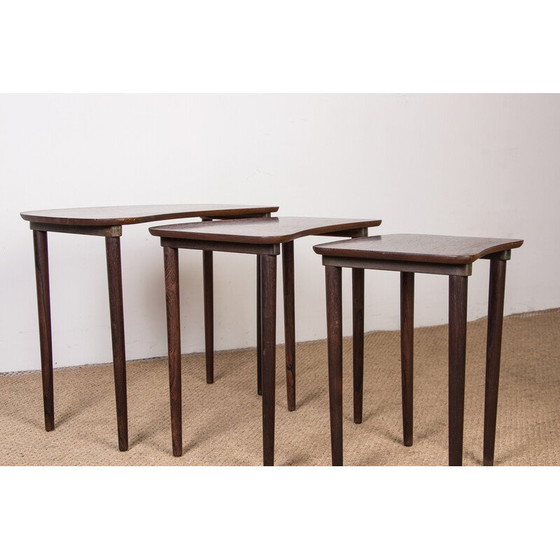 Image 1 of Tables gigognes vintage "haricots" en palissandre, Danemark 1960