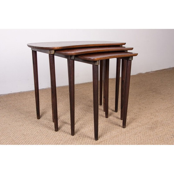 Image 1 of Tables gigognes vintage "haricots" en palissandre, Danemark 1960