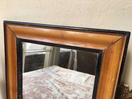 Miroir Jaune Bois Pays Antique Français