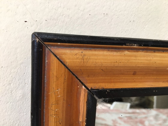 Image 1 of Miroir Jaune Bois Pays Antique Français