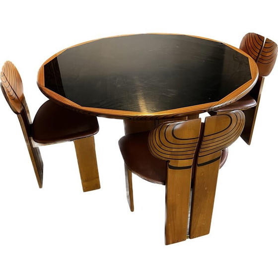 Image 1 of Ensemble de salle à manger vintage par Scarpa Tobia et Afra pour Maxalto, Italie 1975