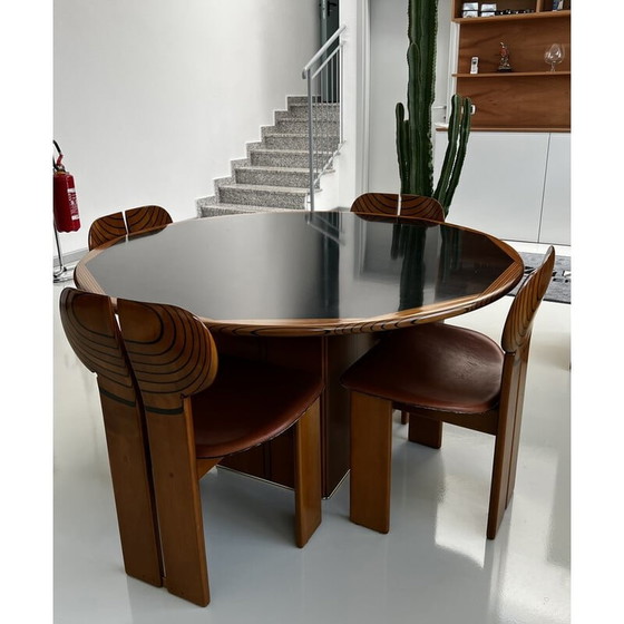 Image 1 of Ensemble de salle à manger vintage par Scarpa Tobia et Afra pour Maxalto, Italie 1975