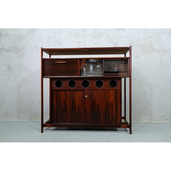 Image 1 of Bar sec vintage en palissandre par Erik Buch pour Dyrlund Danemark 1960s