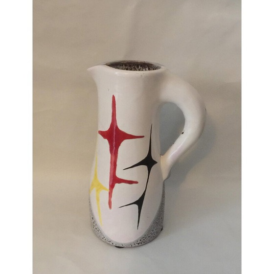 Image 1 of Vase vintage avec décoration géométrique, 1960