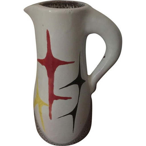 Vase vintage avec décoration géométrique, 1960