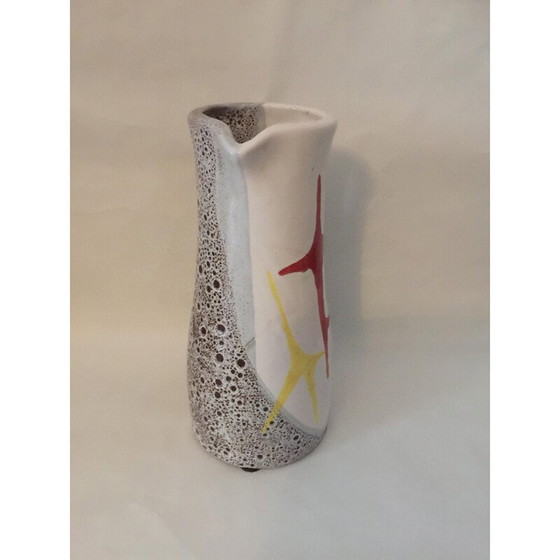 Image 1 of Vase vintage avec décoration géométrique, 1960