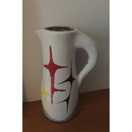 Image 1 of Vase vintage avec décoration géométrique, 1960