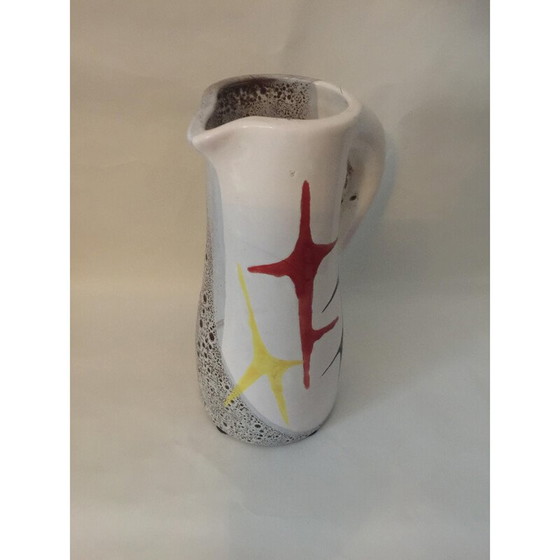 Image 1 of Vase vintage avec décoration géométrique, 1960