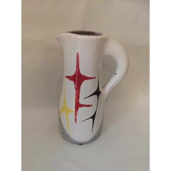 Image 1 of Vase vintage avec décoration géométrique, 1960