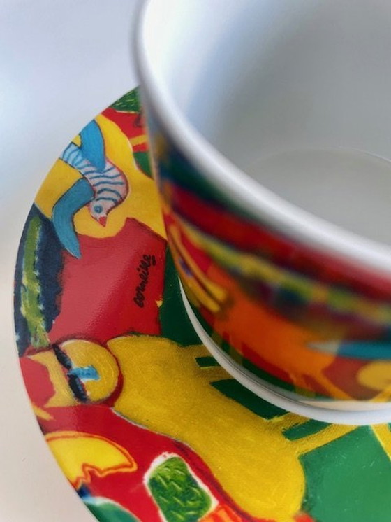 Image 1 of 2 X Tasse et soucoupe Corneille - 'L' Été Commençant'