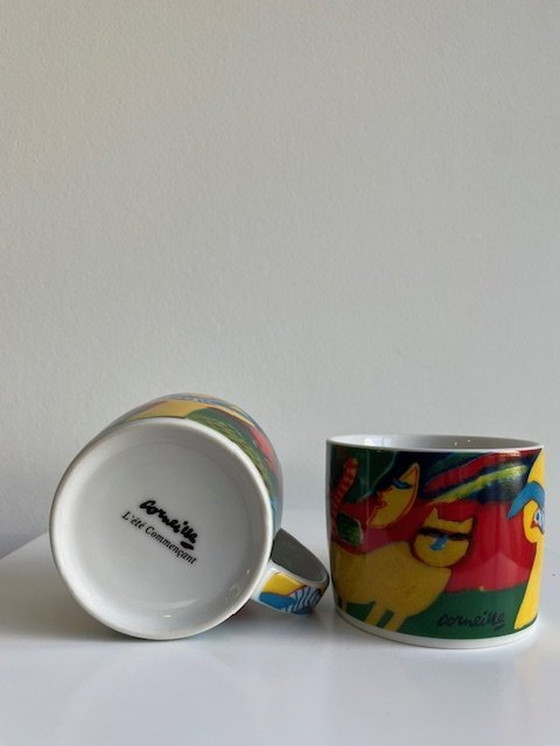 Image 1 of 2 X Tasse et soucoupe Corneille - 'L' Été Commençant'