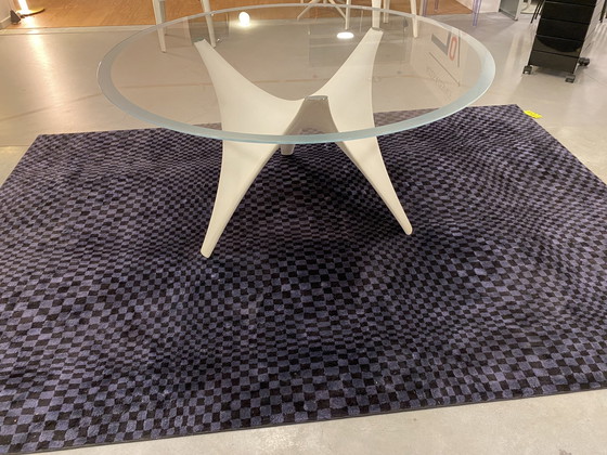 Image 1 of Table Arc Molteni Béton blanc et verre