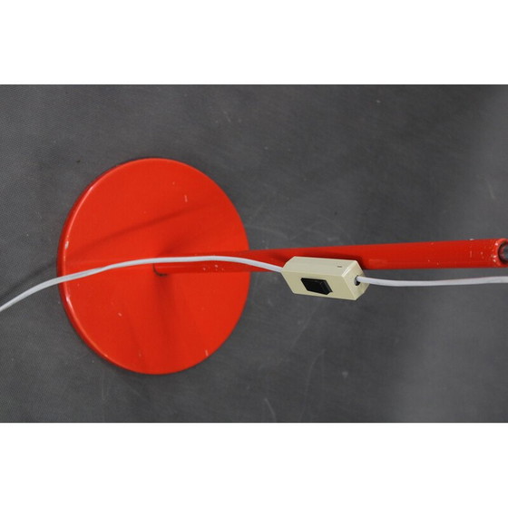 Image 1 of Lampadaire rouge vintage par Josef Hurka, Tchécoslovaquie 1970