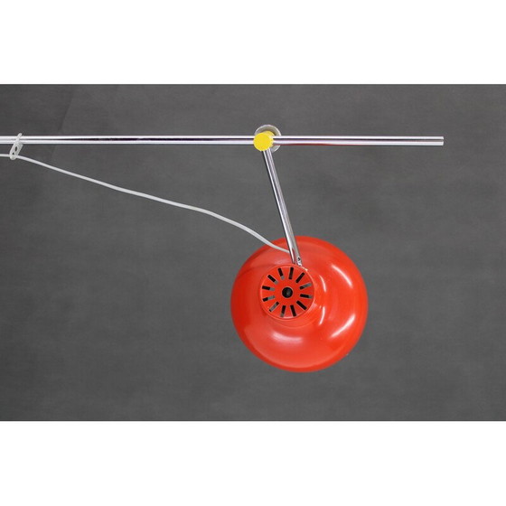 Image 1 of Lampadaire rouge vintage par Josef Hurka, Tchécoslovaquie 1970