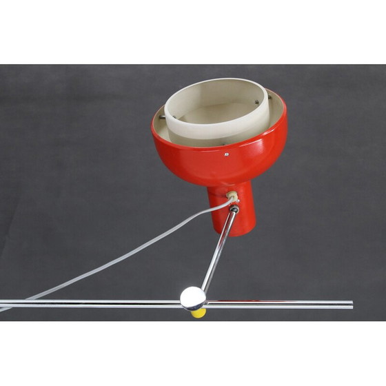Image 1 of Lampadaire rouge vintage par Josef Hurka, Tchécoslovaquie 1970