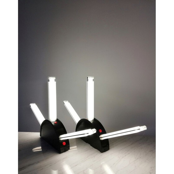 Image 1 of Paire de lampes de table Rha postmodernes vintage par Boccato, Gigante & Zambusi pour Zerbetto Padova