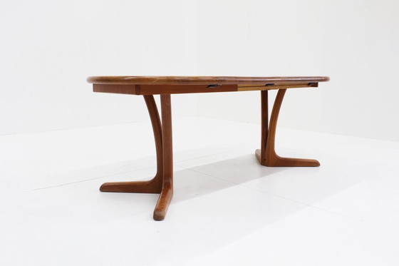 Image 1 of Vintage Danish Round Extendable Dining Table Solid Teak