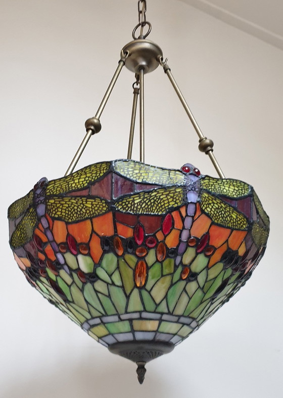 Image 1 of Lampe pendante Tiffany Xl "Libellule"