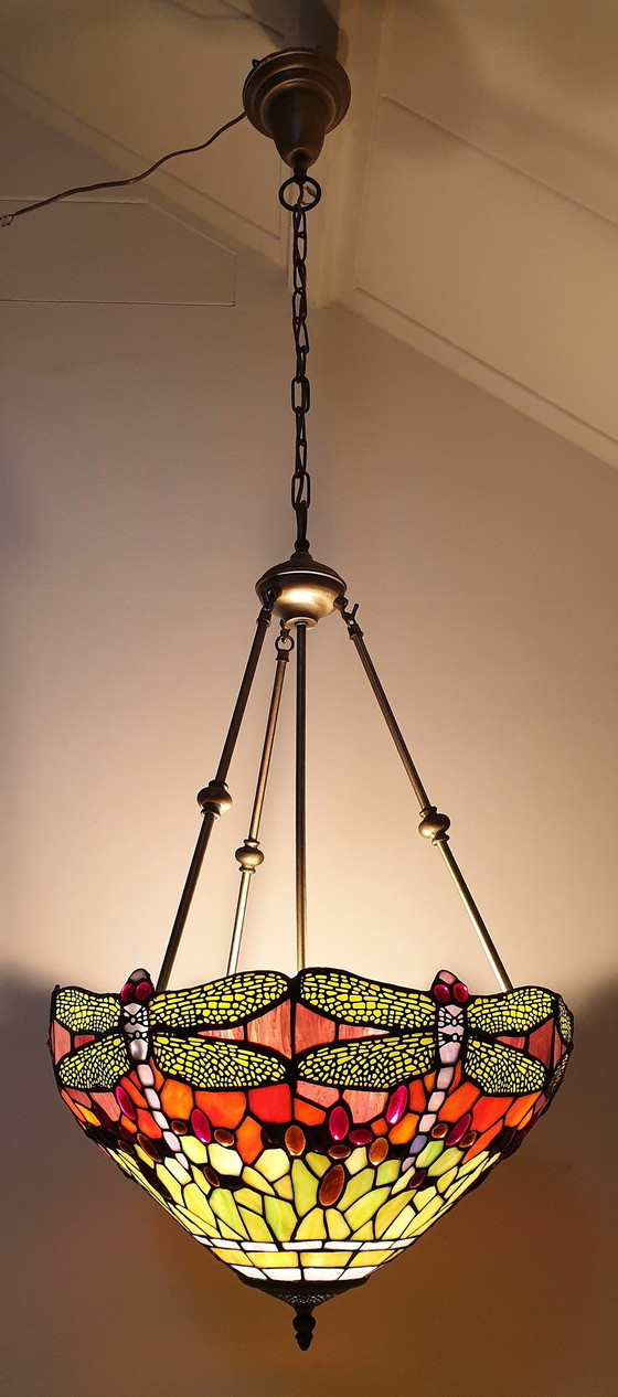 Image 1 of Lampe pendante Tiffany Xl "Libellule"