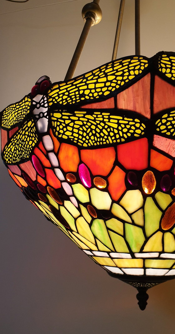 Image 1 of Lampe pendante Tiffany Xl "Libellule"