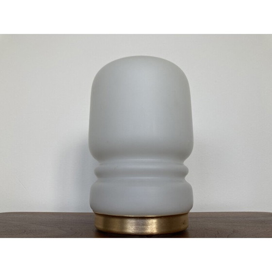 Image 1 of Lampe de table en verre vintage pour Valasske Mezirici, Tchécoslovaquie 1970