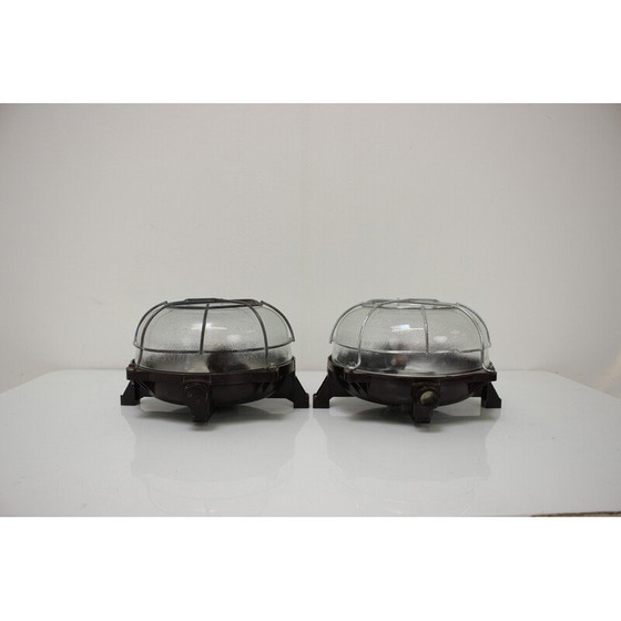 Image 1 of Paire de lampes de plafond vintage, Tchécoslovaquie années 1960