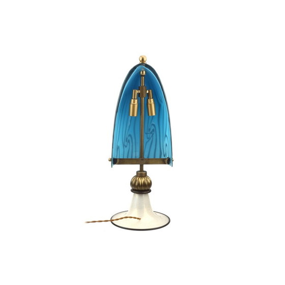 Image 1 of Lampe de table vintage en verre de Murano, Italie 1970