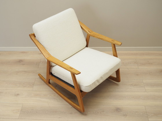 Image 1 of Chaise à bascule en chêne, Design danois, 1960S, Designer : H. Brockmann Petersen, Production : Randers Møbelfabrik