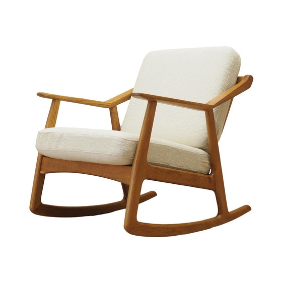 Image 1 of Chaise à bascule en chêne, Design danois, 1960S, Designer : H. Brockmann Petersen, Production : Randers Møbelfabrik