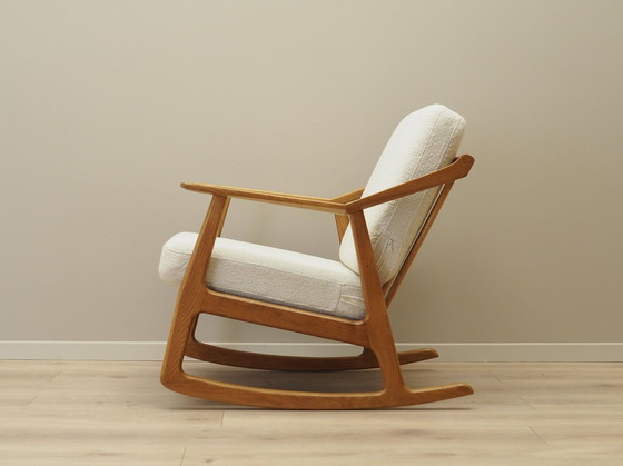 Image 1 of Chaise à bascule en chêne, Design danois, 1960S, Designer : H. Brockmann Petersen, Production : Randers Møbelfabrik