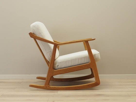 Image 1 of Chaise à bascule en chêne, Design danois, 1960S, Designer : H. Brockmann Petersen, Production : Randers Møbelfabrik