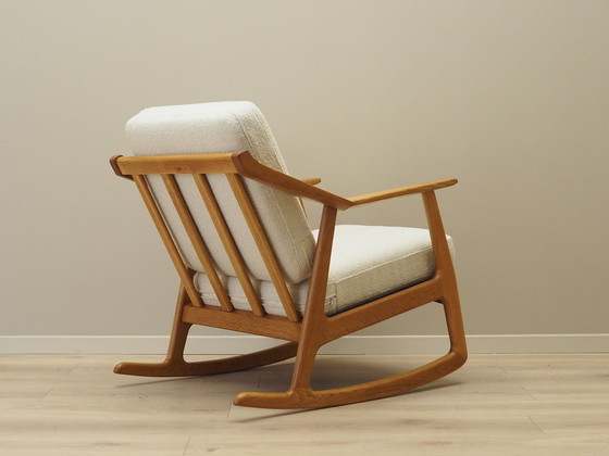 Image 1 of Chaise à bascule en chêne, Design danois, 1960S, Designer : H. Brockmann Petersen, Production : Randers Møbelfabrik