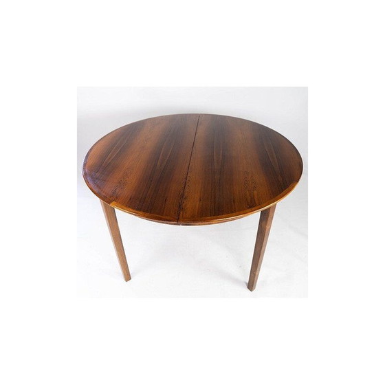 Image 1 of Table de salle à manger vintage en bois de rose avec trois plateaux d'extension, danois, années 1960
