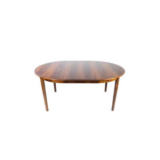 Image 1 of Table de salle à manger vintage en bois de rose avec trois plateaux d'extension, danois, années 1960