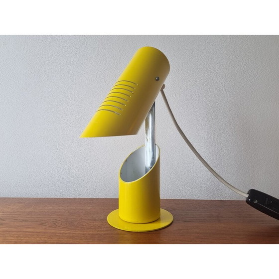Image 1 of Lampe de table jaune du milieu du siècle, Italie 1970