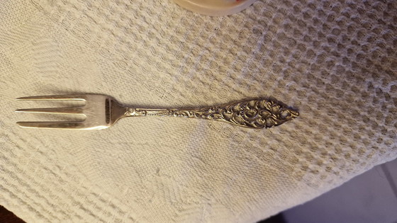 Image 1 of Fourchettes à pâtisserie vintage Ajour Motif