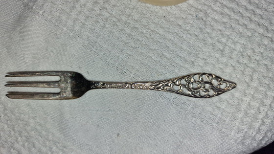 Image 1 of Fourchettes à pâtisserie vintage Ajour Motif