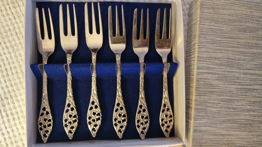 Fourchettes à pâtisserie vintage Ajour Motif
