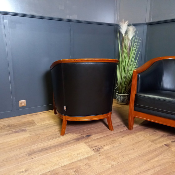 Image 1 of Fauteuil club vintage bleu foncé 1 de 2