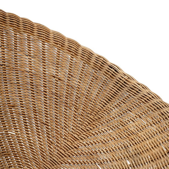 Image 1 of Fauteuil vintage en rotin tressé et métal, Italie 1950