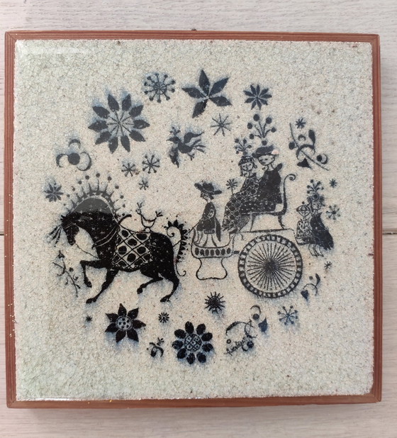 Image 1 of Porsgrund, 3 carreaux muraux spéciaux