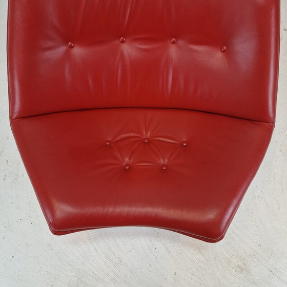 Image 1 of Fauteuil vintage F510 en bois et cuir par Geoffrey Harcourt pour Artifort, 1970