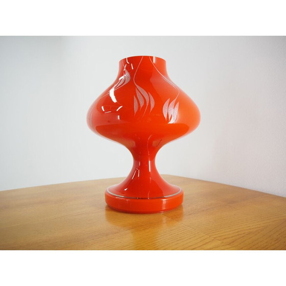 Image 1 of Lampe de table vintage en verre rouge de Stepan Tabera, 1970